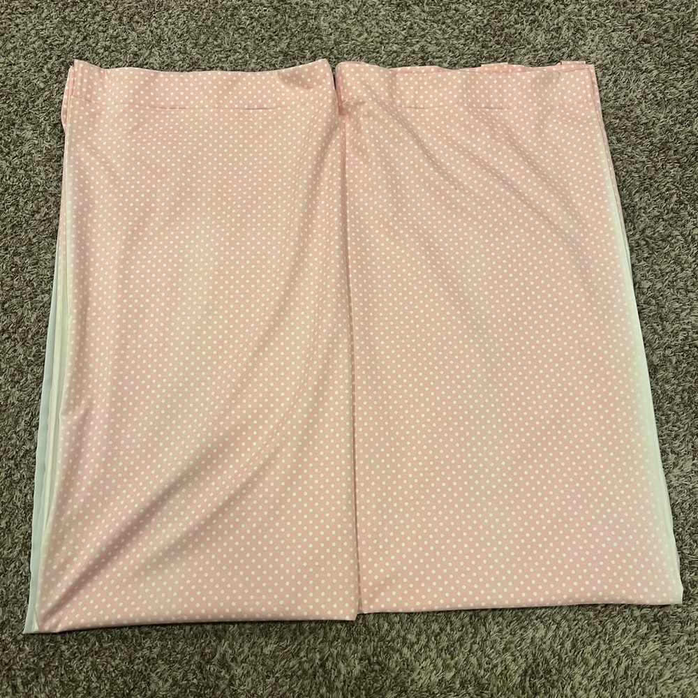 Pottery Barn Kids Pink Polka Dot Curtains